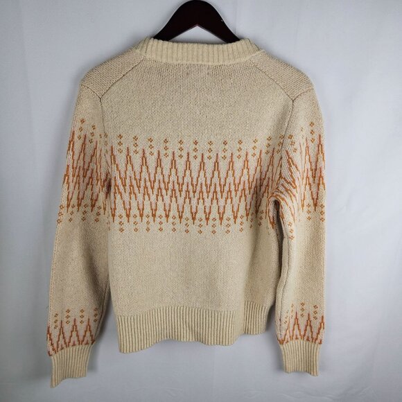 NWT Patagonia Sweater Sea Song Natural Medium Fair Isle Cabincore Cozy - Picture 4 of 11